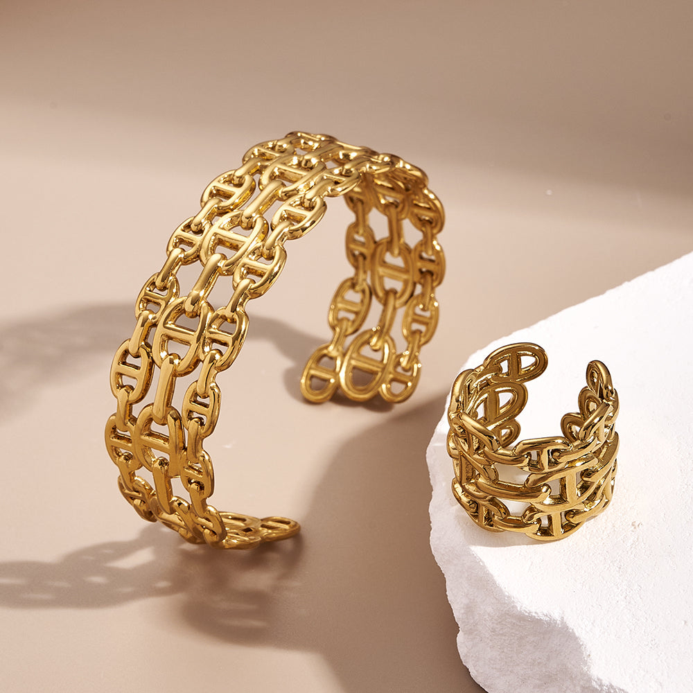 Set pulsera y sortija one size