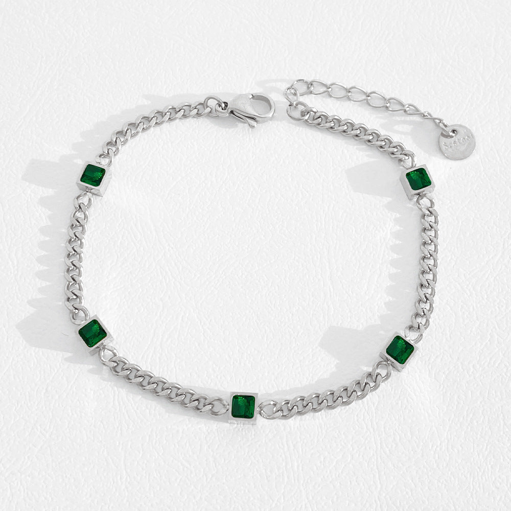 Pulseras con piedra verde