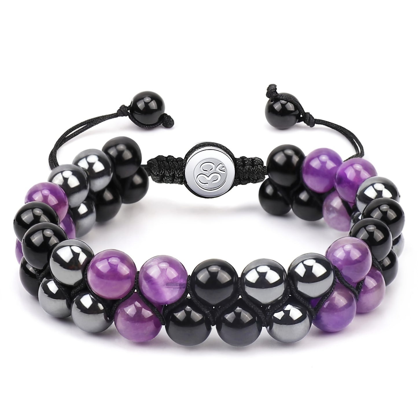 Pulseras piedras semipreciosas con macramé