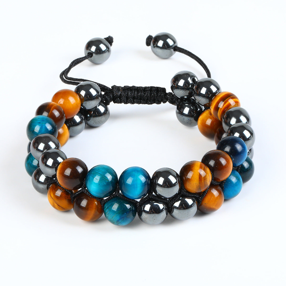Pulseras piedras semipreciosas con macramé