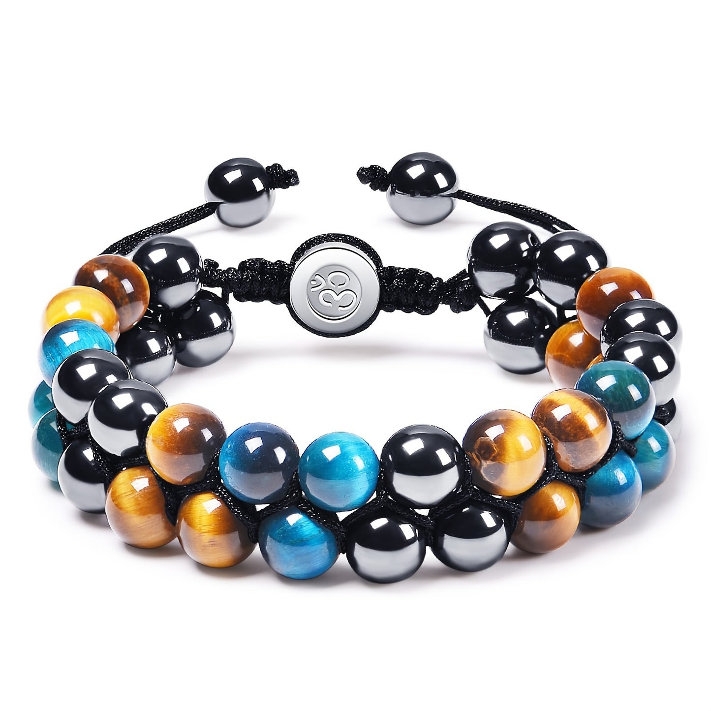 Pulseras piedras semipreciosas con macramé