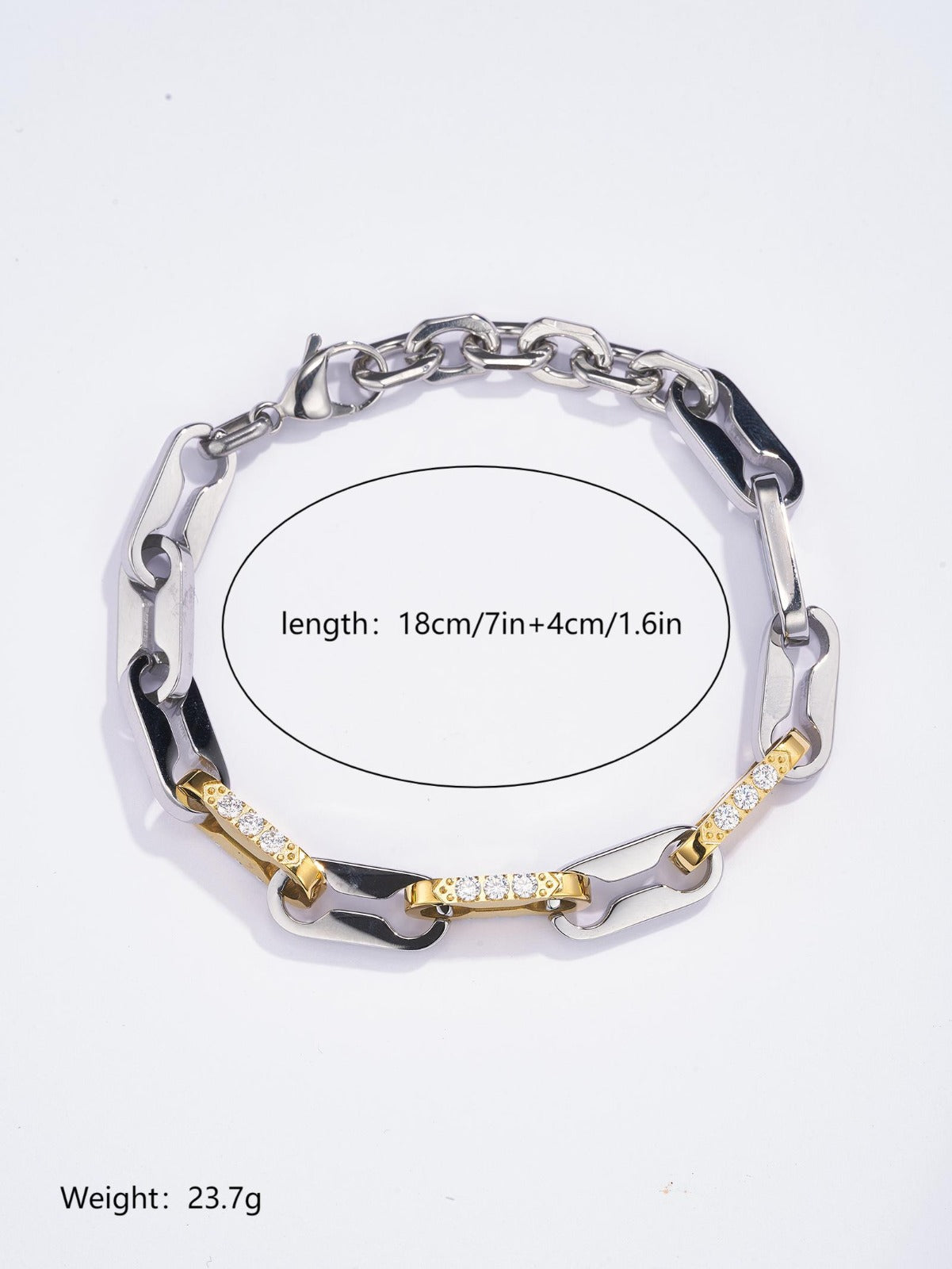 Pulsera con eslabones doble tono