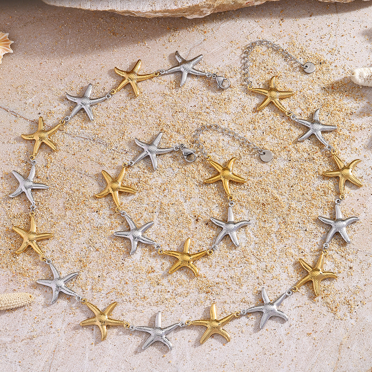 Set Estrella de Mar Bicolor – Collar y Pulsera
