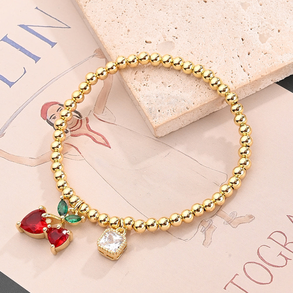 Pulsera Cherry y Cristal