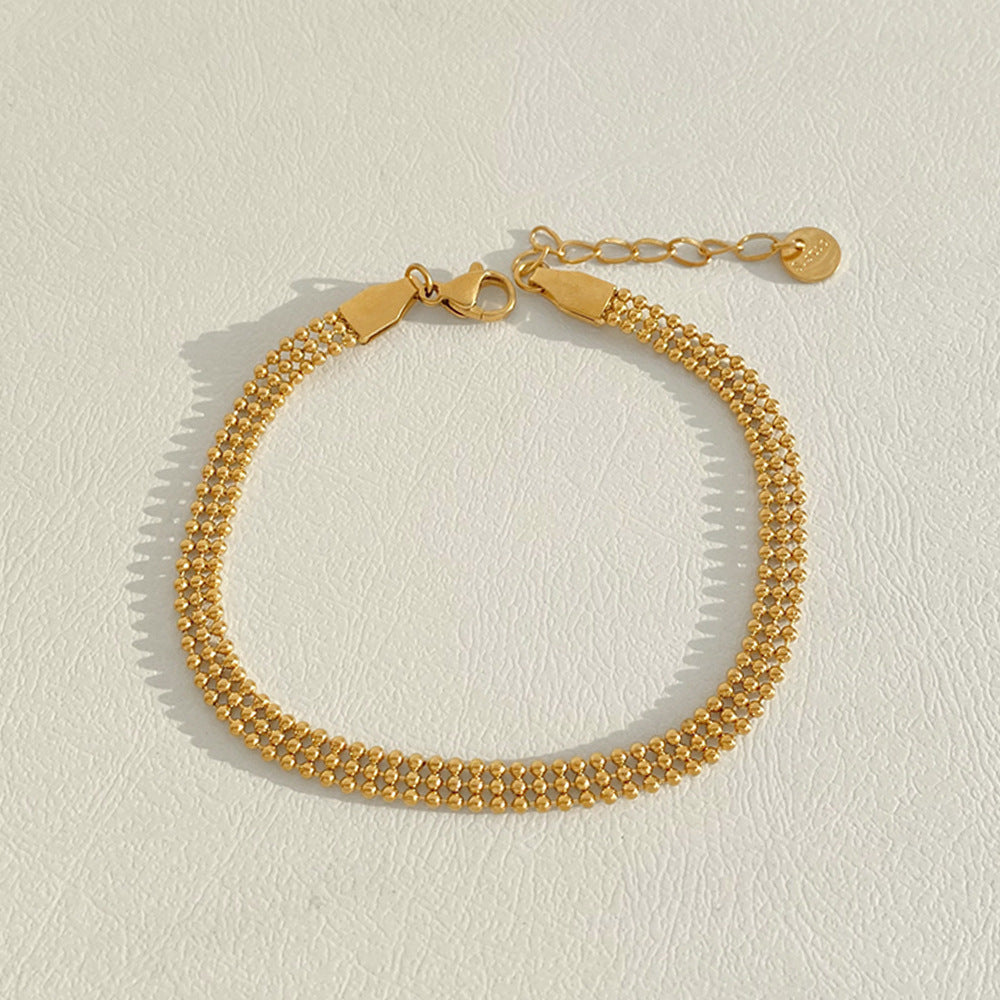 Pulsera de tobillera dorado