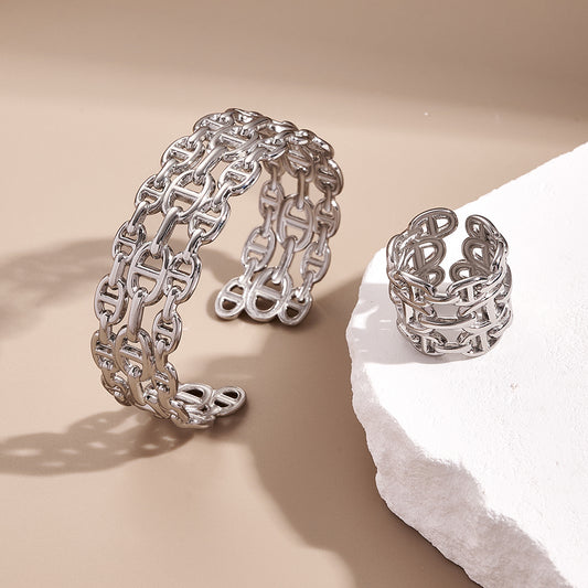 Set pulsera y sortija one size