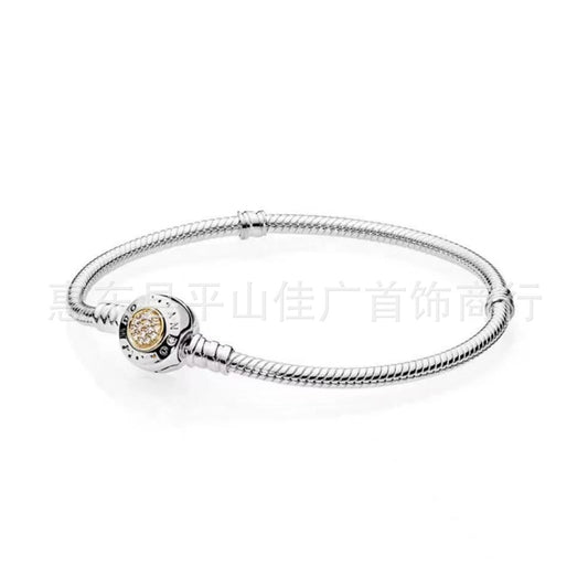 Pulsera Pandora Plata y Dorado S925