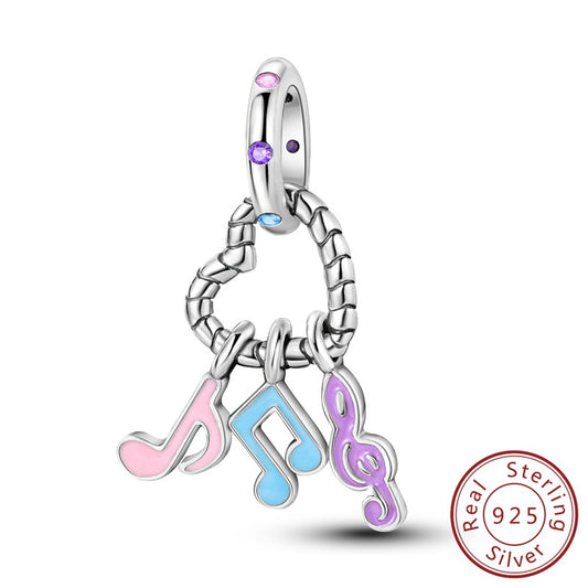 Charm Pandora Notas musicales, S925