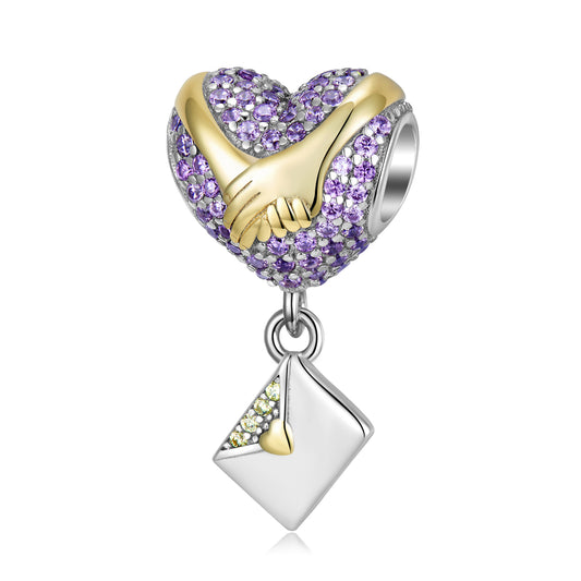 Charm Corazón y manos tomadas