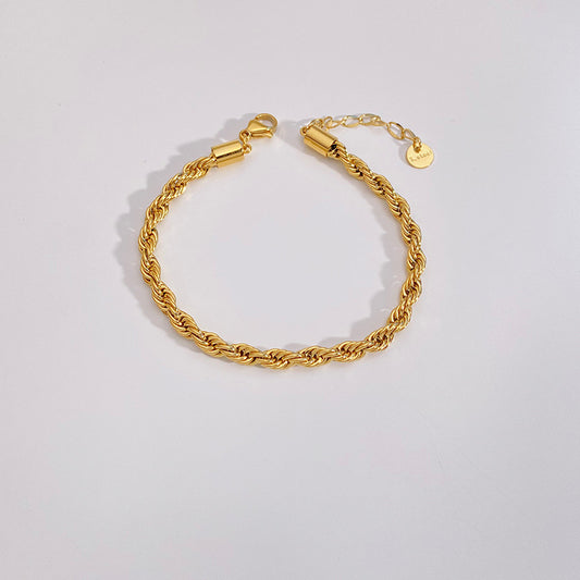 Pulsera de soga dorada