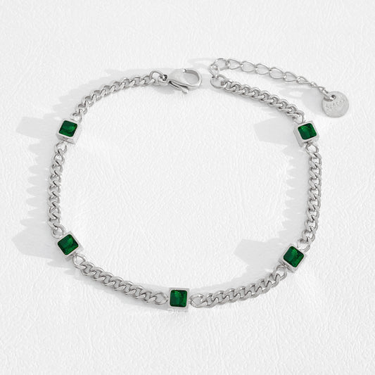 Pulseras con piedra verde