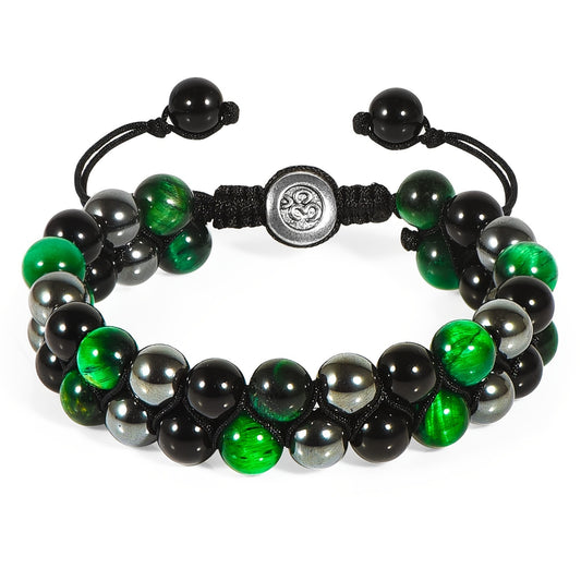 Pulseras piedras semipreciosas con macramé