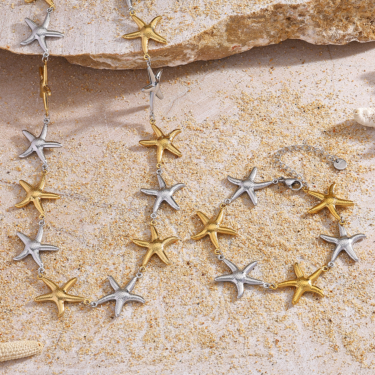 Set Estrella de Mar Bicolor – Collar y Pulsera