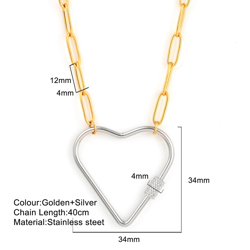 Cadena clips y corazón