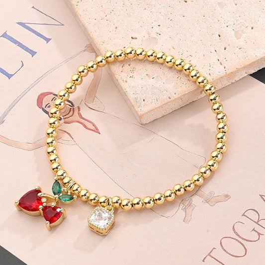 Pulsera Cherry y Cristal