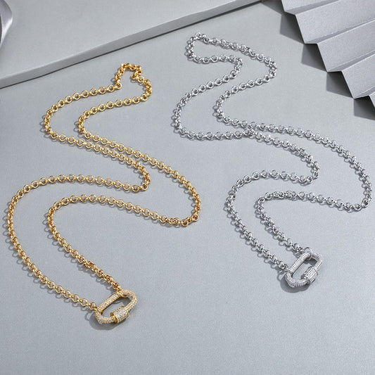 Cadena cierre con Rhinestones