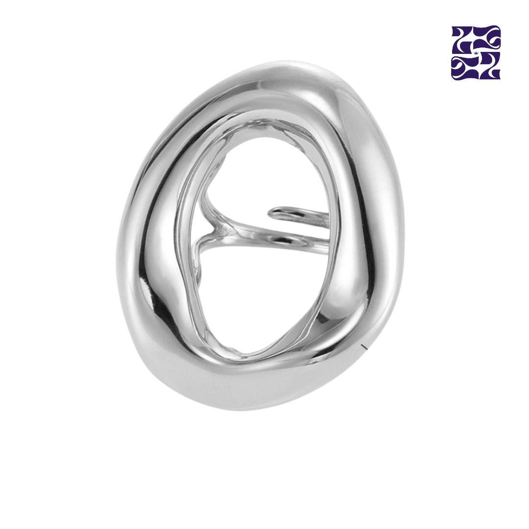 Anillo Abierto en Diseño Orgánico – Oro y Plata