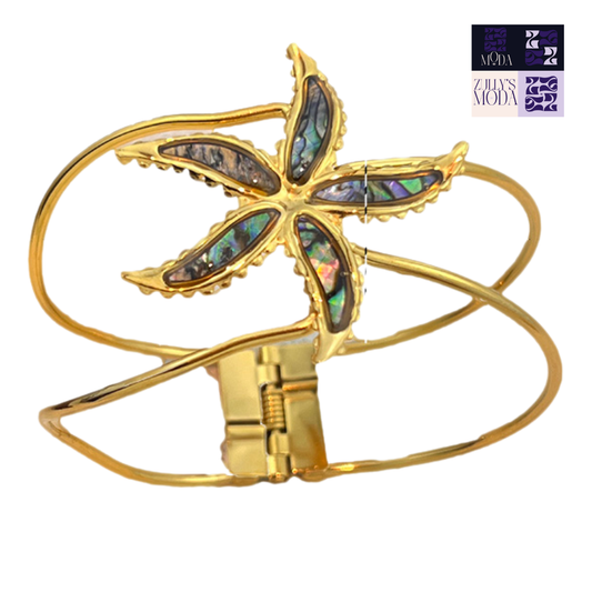 Pulsera dorada flor tornasol