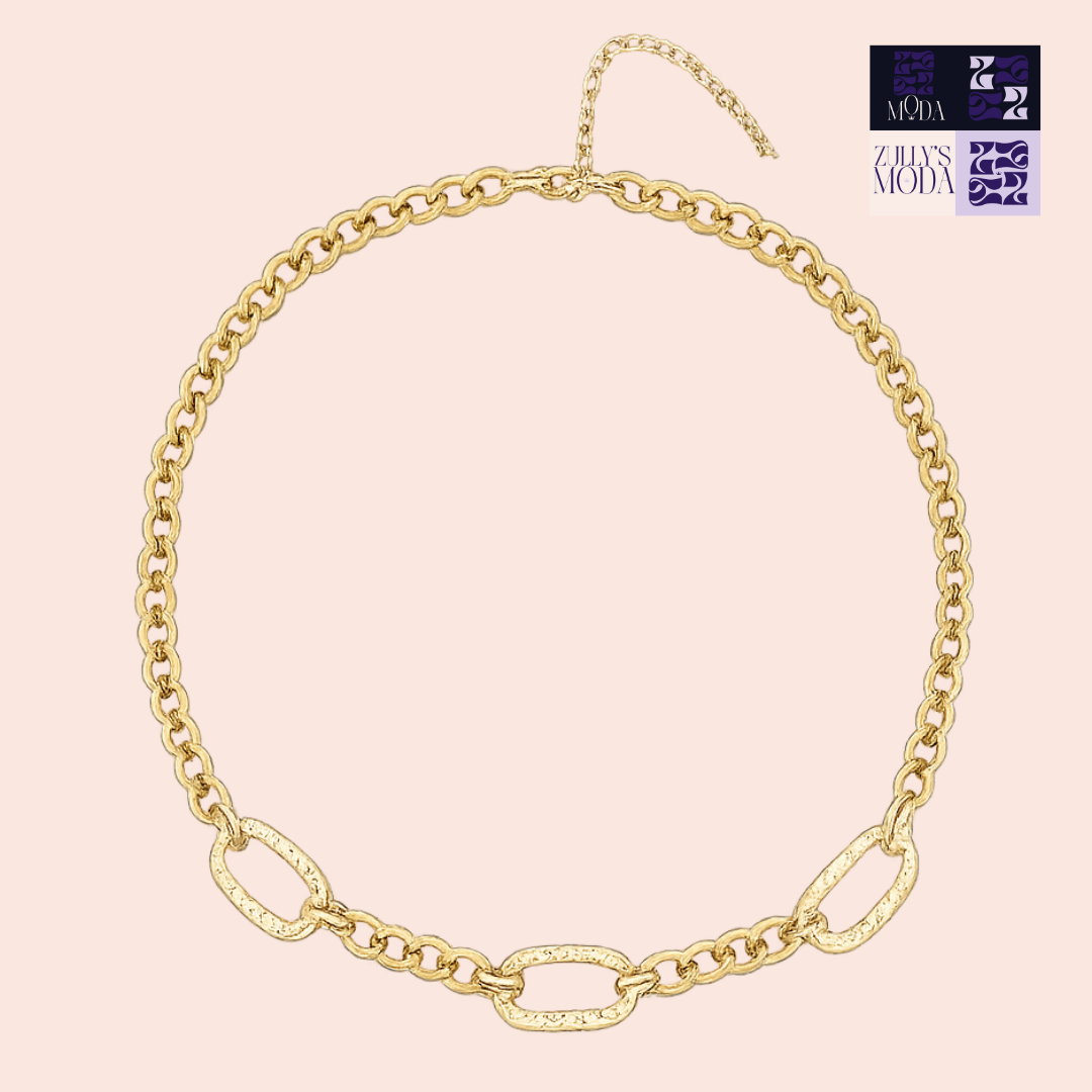 Gargantilla dorada con brillantes