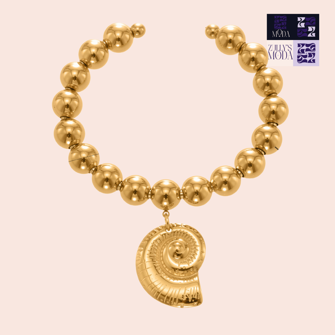 Pulseras bangle de caracol